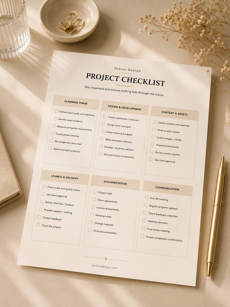Project Checklist template preview