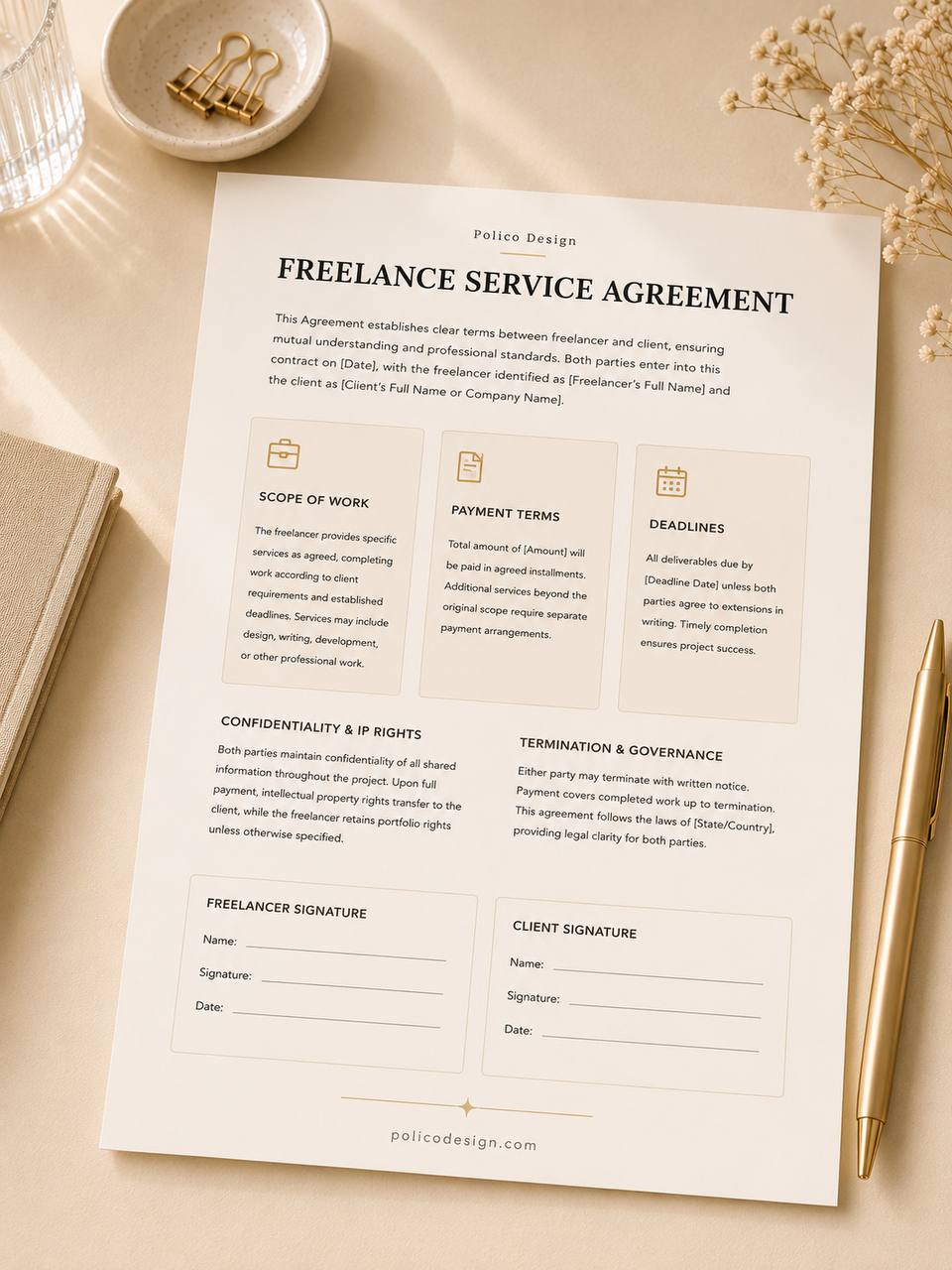 Service Agreement template preview